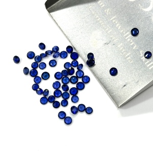 Zafiro Azul Natural de 3MM, Corte Redondo, Difusión, Alta Calidad, Gema Suelta para Joyería, Venta Directa de Fábrica al Por Mayor - Product Image 5