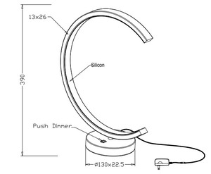 Modern LED Desk Lamp 10W Warm White <b>Push</b> dimmer Minimalist Design for Bedroom Table <b>Lighting</b> - Product Image 4