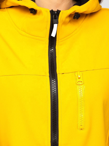 Veste jaune pour femme, veste softshell pour la randonnée en plein air pour femme - Product Image 6