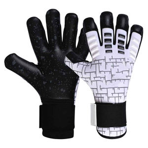 Guantes de Portero de Fútbol Profesional 2026, de Cuero, para Exteriores, Verde y Azul, Unisex, con Logotipo Personalizado OEM, Protección Completa para los Dedos - Product Image 1