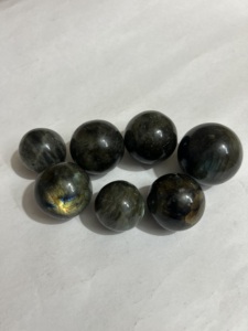 ลูกบอลอัญมณีไฟลาบราดอไรต์ธรรมชาติเกรด AAA + พลอยคริสตัลแบบหลวมขนาดออกแบบได้ตามต้องการ - Product Image 2