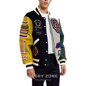 Glory Zone Custom <b>Mens</b> Vintage Varsity <b>Jacket</b> Heavyweight Wool <b>Leather</b> Sleeve Letterman Baseball Coat 51 - Product Image 5