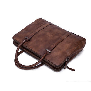 Sac pour ordinateur portable en cuir véritable de qualité export, idéal pour le bureau quotidien et les voyages d'affaires, au meilleur prix - Product Image 3