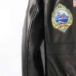 <b>Top</b> <b>Gun</b> 17 Badges Men's Polyester Stand Collar Aviator Jacket Breathable Windproof Thick Winter High Street Style Patchwork - Product Image 4