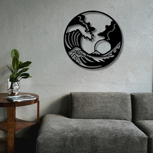 Élégante décoration murale en métal « Grande Vague » - Product Image 4