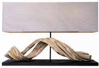 Lampe de table en bois moderne avec design Art Déco et couleur personnalisée pour la décoration de la maison, des restaurants et des hôtels par NINNET (THAÏLANDE)