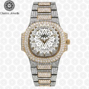 Montre Tonneau de Luxe Charm_Jewells en Acier Inoxydable 40mm, Analogique à Quartz, Lunette Sertie de Diamants, Unisexe, Tendance - Product Image 6