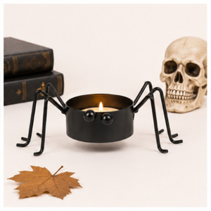 Portavelas de Metal Negro Mate Hecho a Mano, Diseño de Araña, para Decoración del Hogar y Fiestas de Halloween, Venta al Por Mayor - Product Image 4