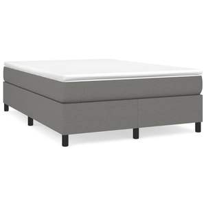 Cadre de lit double moderne en polyester gris foncé, design contemporain rembourré - Product Image 2