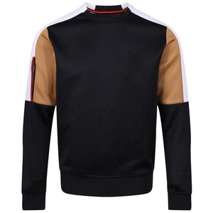 Sudadera de Hombre con Cuello Redondo y Bloques de Color, Manga Raglán, Tejido de Punto, Corte Regular, Estilo Casual Otoñal, Sudaderas para Hombre 2026 - Product Image 1