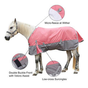 Couverture d'hiver rembourrée coupe-vent et imperméable pour chevaux, respirante, avec couvre-cou et queue intégrés, vente en gros - Product Image 2