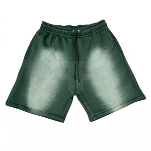 Shorts de sport en molleton 100% coton délavé style vintage, séchage rapide, respirant, écologique, avec logo personnalisé, fournisseur en gros - Product Image 1