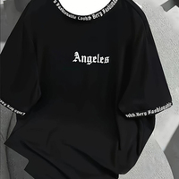 T-shirt en tissu tricoté épais 100 % coton pour homme, personnalisable avec impression DTG sur le devant, coupe décontractée classique, séchage rapide