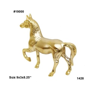 Sculpture décorative pour la maison, décoration de la maison, statue cheval en argent, spectacle table en aluminium et métal noël GD1969 - Product Image 2