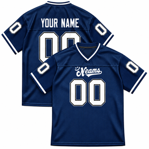 Maillot de football noir personnalisé pour homme, col en V, séchage rapide, chemise de rugby, nom et numéro imprimés par sublimation, manches courtes, 100% polyester, OEM - Product Image 4