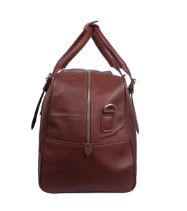 Sac de voyage en cuir véritable de haute qualité, léger, résistant à l'eau, avec fermeture éclair, grand espace de rangement pour hommes, marron - Product Image 3