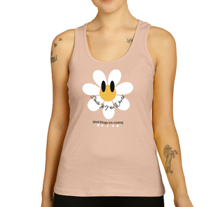 Camisetas sin mangas para correr para mujer, personalizadas con gráficos, de algodón, para exteriores, de verano, informales, con cuello redondo, espalda cruzada, para gimnasio, acanaladas, para entrenamiento. - Product Image 1
