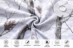 Shorts de bain pour hommes, camouflage blanc Woodland, séchage rapide, pour surf et natation, avec logo personnalisé, légers, pour sports nautiques - Product Image 5
