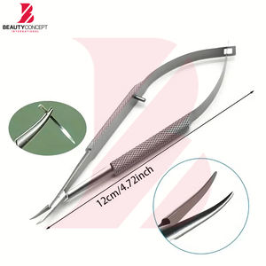 Tijeras de Precisión Micro de 11.5 cm, Nuevas y Modernas, Punta Fina, Acero Inoxidable de Primera Calidad, Tijeras de Belleza Manuales Cómodas con Resorte - Product Image 3