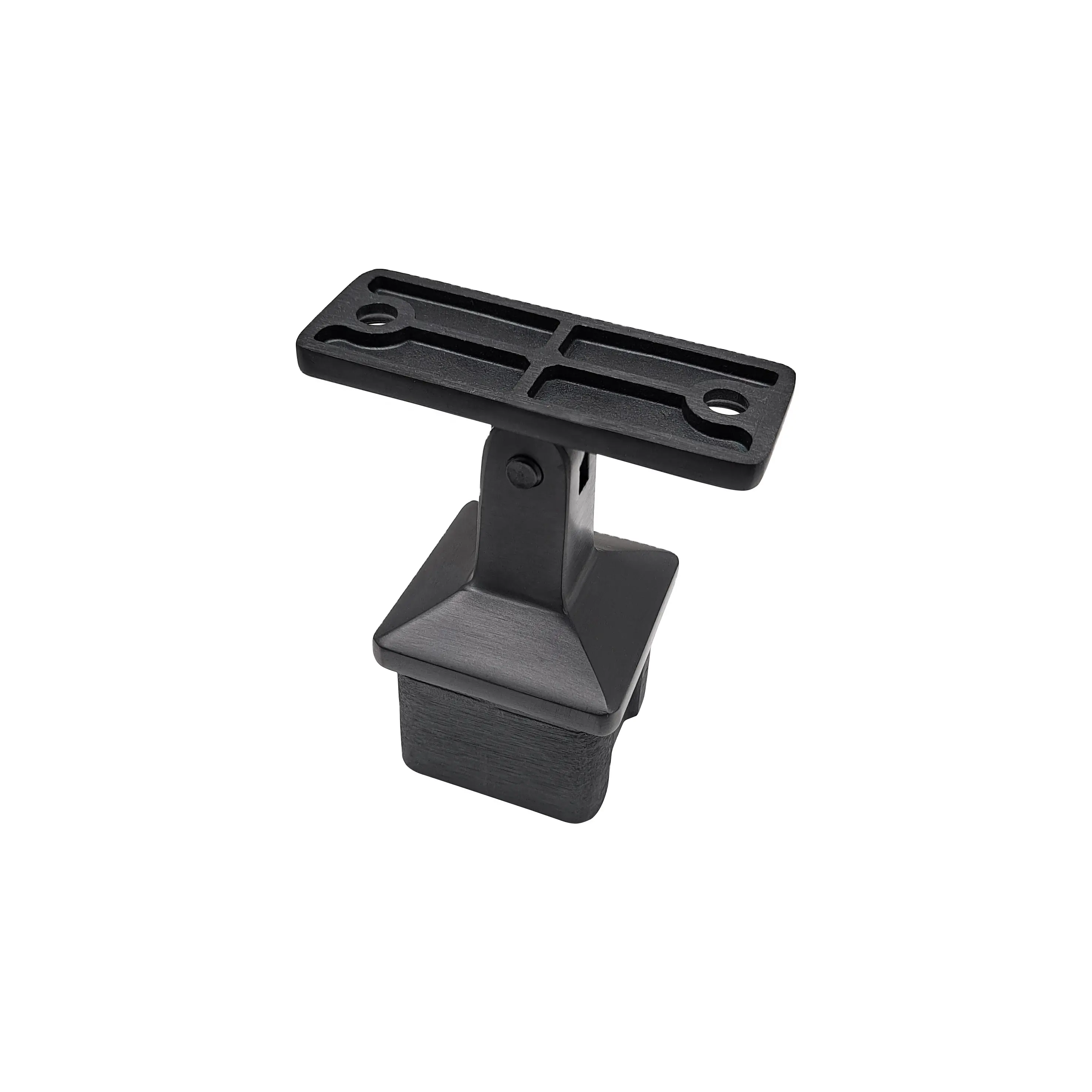 Aço inoxidável Corrimão Matte Black Square Saddle Stem Exterior Corrimão Bracket