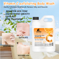 Gel Douche Exfoliant Soyeux à la Vitamine B3 2000ml Hydratant Éclaircissant Nourrissant Nettoyant Pores Réparateur
