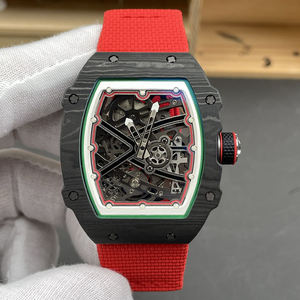 67-02 Mechanical <b>Watches</b> Luxury Crimson carbon fiber Case <b>Automatic</b> Extra Flat <b>Skeletonized</b> Dial Ultra Lightweight Men Sport Wat - Product Image 5