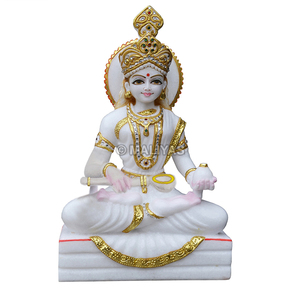 Marble Annapurna Statue | White Marble Goddess Annapurna Murti | Handcrafted Annapurna Devi Idol | MALIYAS India - Product Image 2