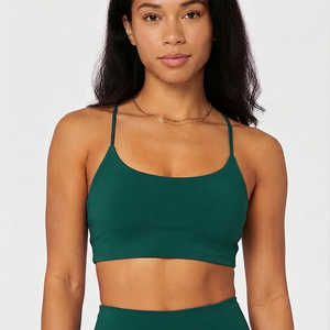 2025 New Arrival High Quality Simple Yoga Tank Top Workout Sports <b>Bra</b> Spandex/Nylon Four-Way Stretch Quick Dry Breathable Medium - Product Image 4