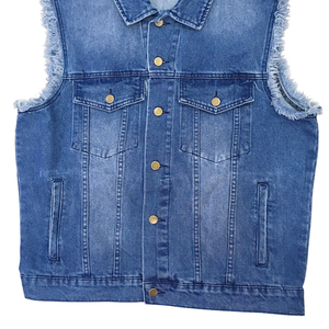 Fleece <b>Lined</b> Denim Bodywarmer – Sherpa Collar Sleeveless <b>Jean</b> Jacket for Winter Outdoor - Product Image 3