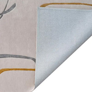 Alfombra de Lana Hecha a Mano, Diseño Abstracto Moderno en Tonos Tierra, Alfombra de Diseño Artesanal para Sala de Estar y Dormitorio - Product Image 3