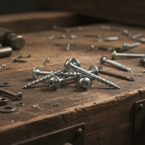 สกรูเกลียวปล่อยหัวกลม PDC รุ่น 8 เมตริก/นิ้ว สำหรับงานไม้ ขันเองได้ หัวฟิลลิปส์/โปซิไดรฟ์ ชุบสังกะสี เหล็กกล้าคาร์บอน/สแตนเลส เกลียวหยาบ - Product Image 1