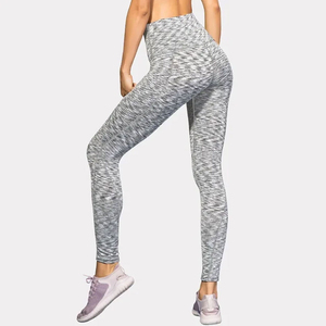 High Waist Yoga <b>Leggings</b> Full Length Solid Color <b>With</b> <b>Pockets</b> Four-Way Stretch Seamless Design For Women Workout Pants - Product Image 6