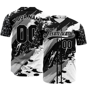 เสื้อเบสบอลลายทางแบบกำหนดเองสำหรับผู้ชาย แขนสั้น พิมพ์ลายชื่อทีม ระบายเหงื่อได้ดี ผลิตจากโพลีเอสเตอร์ ทรงปกติสำหรับผู้ใหญ่ - Product Image 3