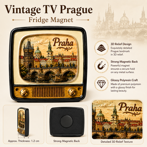 Produttore all'ingrosso oggetti artigianali in resina a forma di <span class=keywords><strong>TV</strong></span> Praha architettura del paesaggio magneti da frigorifero souvenir turistici magnetici - Product Image 4