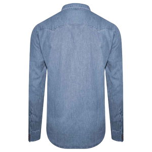 Chemise en jean de haute qualité, nouvelle mode, manches longues, pour hommes, personnalisable, respirante - Product Image 6