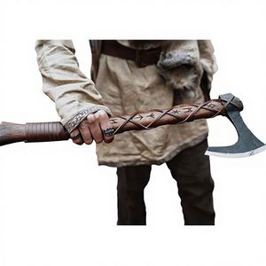 Hacha de Caza Nórdica Vikinga de Acero al Carbono Forjado, Marca Jahangir Enterprise, Cabeza de Hacha de Damasco, Mango de Madera Grabado, Gran Venta Industrial - Product Image 1