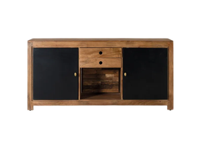 Aparador de Madera de Mango Sólido de Estilo Contemporáneo para Sala de Estar y Comedor, Estilo Industrial Clásico, con 2 Puertas de Hierro - Product Image 6