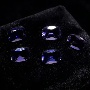 Lot de 10 pierres précieuses naturelles en Iolite bleue, taille coussin, facettées, pierres de cristal précieuses en vrac pour la fabrication de bijoux faits à la main - Product Image 5