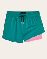 Shorts de sport pour homme 2 en 1 personnalisés, double couche, pour entraînement, course à pied et gym, avec doublure de compression intégrée et poches latérales