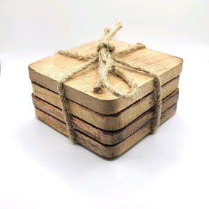 Wood Coaster Tea Coffee & Cold Beverages Handmade Natural Wood Coaster Wholesale Wood Coaster - Product Image 4