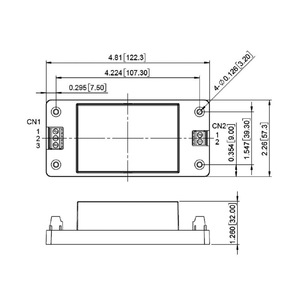 Convertidor CC a CC Aislado DUH015 24V 0.625A 15W, Voltaje de Entrada Nominal 800VDC, Tipo de Terminal de Tornillo para EV/Solar Fotovoltaico/Modular - Product Image 2