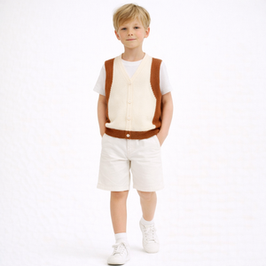 <span class=keywords><strong>Chaleco</strong></span> para niños, suéter de punto, Chaqueta de algodón de otoño para bebé, <span class=keywords><strong>chaleco</strong></span> sin mangas para niños y niñas, cárdigan suave para niños - Product Image 1
