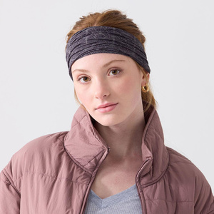 Adjustable Gray Printed <b>Headband</b> for Women <b>Sports</b> Workout Moisture Wicking Bandana Spring Summer Use - Product Image 4