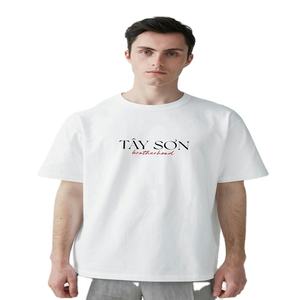 T-shirt à col rond pour hommes Streetwear vente en gros 100% coton dans différentes méthodes d'impression et matériaux en stock à vendre - Product Image 1