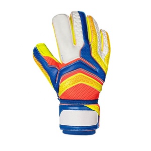 Premium Quality Custom Design German Embossed Latex Soccer Goalkeeper Gloves with 4mm German Latex Strap negative Cut - Product Image 3
