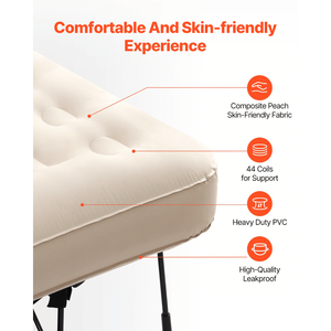 Colchón de Aire Plegable Portátil con Marco, Cama Inflable para 2 Personas con Bomba Integrada, Soporta 600 Libras para Aventuras al Aire Libre - Product Image 3