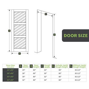 Porte intérieure française, panneau en verre dépoli 3 Lite pour placard et salle de bain, porte en dalle préfinie simple, MDF, apprêté noir - Product Image 3
