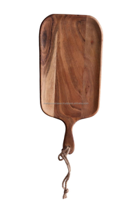 Plateau de service en bois d'acacia durable fait à la main, design moderne pour la cuisine, la salle à manger, la table basse, le restaurant, l'hôtel - Product Image 2