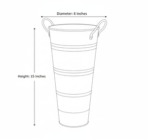 Jarrones de Metal Galvanizado Estilo Rústico Francés para Flores Cortadas, Decoración del Hogar y Centro de Mesa para Bodas - Product Image 6