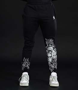 Jogging personnalisés pour hommes imprimés DTF, mélange de coton, pantalons de survêtement de qualité supérieure, tissu respirant et doux, fabrication OEM et ODM - Product Image 1